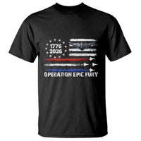 Operation Epic Fury 1776 2026 American Flag Aviation T Shirt Freedom Anniversary Statement