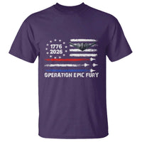 Operation Epic Fury 1776 2026 American Flag Aviation T Shirt Freedom Anniversary Statement