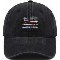 Operation Epic Fury 1776 2026 American Flag Aviation Washed Cotton Baseball Cap Freedom Anniversary Statement