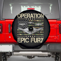 Operation Epic Fury Camo American Flag Spare Tire Cover B12 Spirit Stealth Bomber Formation Patriotic Air Power