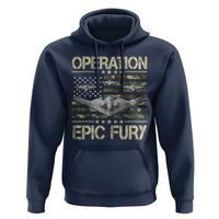 Operation Epic Fury Camo American Flag Hoodie B12 Spirit Stealth Bomber Formation Patriotic Air Power