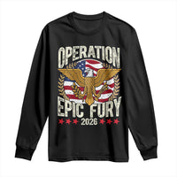 Operation Epic Fury 2026 Patriotic Eagle Crest Long Sleeve Shirt American Strength and Freedom
