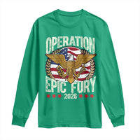 Operation Epic Fury 2026 Patriotic Eagle Crest Long Sleeve Shirt American Strength and Freedom