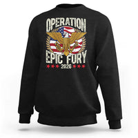 Operation Epic Fury 2026 Patriotic Eagle Crest Sweatshirt American Strength and Freedom