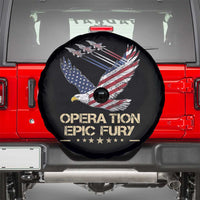Operation Epic Fury American Eagle Flag Spare Tire Cover Jet Flyover USA Freedom