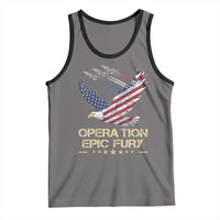 Operation Epic Fury American Eagle Flag Tank Top Jet Flyover USA Freedom