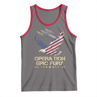 Operation Epic Fury American Eagle Flag Tank Top Jet Flyover USA Freedom