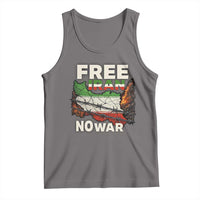 Free Iran No War Protest Graphic Tank Top Barbed Wire Freedom Human Rights Solidarity