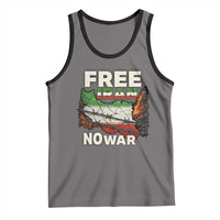 Free Iran No War Protest Graphic Tank Top Barbed Wire Freedom Human Rights Solidarity