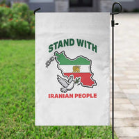 Stand With Iranian People Peace Dove Garden Flag Iran Map Flag Freedom Human Rights Support