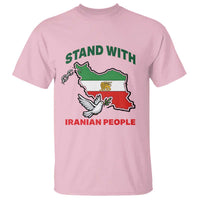 Stand With Iranian People Peace Dove T Shirt Iran Map Flag Freedom Human Rights Support