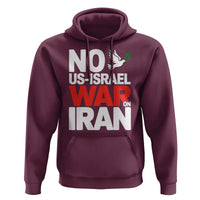 No US Israel War On Iran Hoodie Anti War Peace Dove
