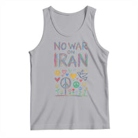 No War On Iran Colorful Peace Graphic Tank Top Retro Anti War Protest