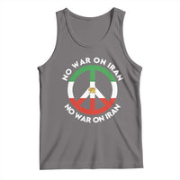 No War On Iran Peace Symbol Tank Top Iranian Lion Emblem Anti War Protest