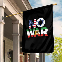 No War USA Israel Iran Flags Garden Flag Anti War Protest Political Statement