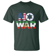 No War USA Israel Iran Flags T Shirt Anti War Protest Political Statement