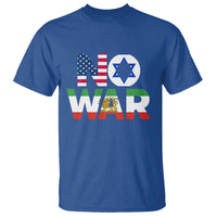 No War USA Israel Iran Flags T Shirt Anti War Protest Political Statement