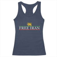 Free Iran Lion And Sun Graphic Racerback Tank Top Iranian Freedom Supporters