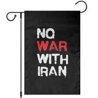 No War With Iran Garden Flag Anti War Peace Activist Protest Iranian People