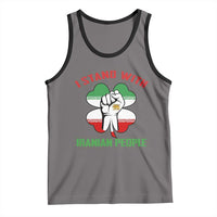 I Stand With Iranian People Freedom Supporters Tank Top Raised Fist Persian Flag Iran Revolution