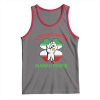 I Stand With Iranian People Freedom Supporters Tank Top Raised Fist Persian Flag Iran Revolution