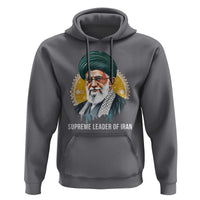 Supreme Leader Of Iran Graphic Portrait Hoodie Iranian Political Figure
