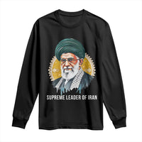 Supreme Leader Of Iran Graphic Portrait Long Sleeve Shirt Iranian Political Figure
