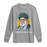 Supreme Leader Of Iran Graphic Portrait Long Sleeve Shirt Iranian Political Figure