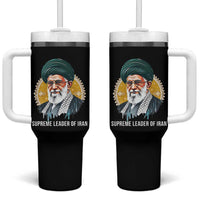 Supreme Leader Of Iran Graphic Portrait Tumbler With Handle Iranian Political Figure