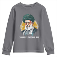 Supreme Leader Of Iran Graphic Portrait Youth Sweatshirt Iranian Political Figure