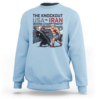 Sarcastic USA vs Iran Knockout Boxing Championship Sweatshirt Funny Political Satire Fight Night