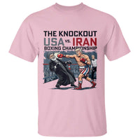 Sarcastic USA vs Iran Knockout Boxing Championship T Shirt Funny Political Satire Fight Night