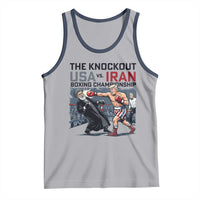 Sarcastic USA vs Iran Knockout Boxing Championship Tank Top Funny Political Satire Fight Night