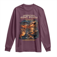 Operation Epic Fury Strike Mission 2026 Graphic Long Sleeve Shirt U.S. Strategic Strike Force Military Action