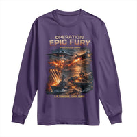 Operation Epic Fury Strike Mission 2026 Graphic Long Sleeve Shirt U.S. Strategic Strike Force Military Action
