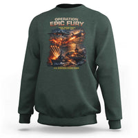 Operation Epic Fury Strike Mission 2026 Graphic Sweatshirt U.S. Strategic Strike Force Military Action