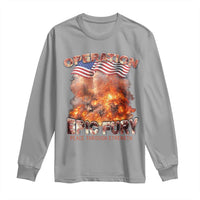 Operation Epic Fury Peace Through Strength Long Sleeve Shirt Patriotic Explosion America Power