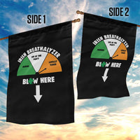 Irish Breathalyzer Blow Here Funny Drinking Gauge Garden Flag St Patricks Day Party Offensive Adult Humor