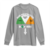 Irish Breathalyzer Blow Here Funny Drinking Gauge Long Sleeve Shirt St Patricks Day Party Offensive Adult Humor