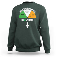 Irish Breathalyzer Blow Here Funny Drinking Gauge Sweatshirt St Patricks Day Party Offensive Adult Humor