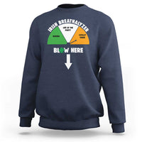 Irish Breathalyzer Blow Here Funny Drinking Gauge Sweatshirt St Patricks Day Party Offensive Adult Humor