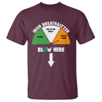 Irish Breathalyzer Blow Here Funny Drinking Gauge T Shirt St Patricks Day Party Offensive Adult Humor