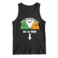 Irish Breathalyzer Blow Here Funny Drinking Gauge Tank Top St Patricks Day Party Offensive Adult Humor