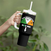 Irish Breathalyzer Blow Here Funny Drinking Gauge Tumbler With Handle St Patricks Day Party Offensive Adult Humor
