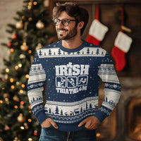 Irish Triathlon Funny Drinking Challenge Ugly Christmas Sweater St Patricks Day Beer Party Humor