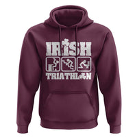 Irish Triathlon Funny Drinking Challenge Hoodie St Patricks Day Beer Party Humor