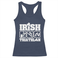 Irish Triathlon Funny Drinking Challenge Racerback Tank Top St Patricks Day Beer Party Humor