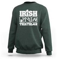 Irish Triathlon Funny Drinking Challenge Sweatshirt St Patricks Day Beer Party Humor