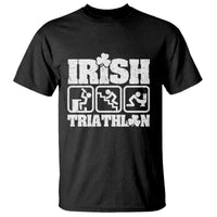 Irish Triathlon Funny Drinking Challenge T Shirt St Patricks Day Beer Party Humor