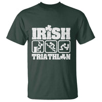 Irish Triathlon Funny Drinking Challenge T Shirt St Patricks Day Beer Party Humor